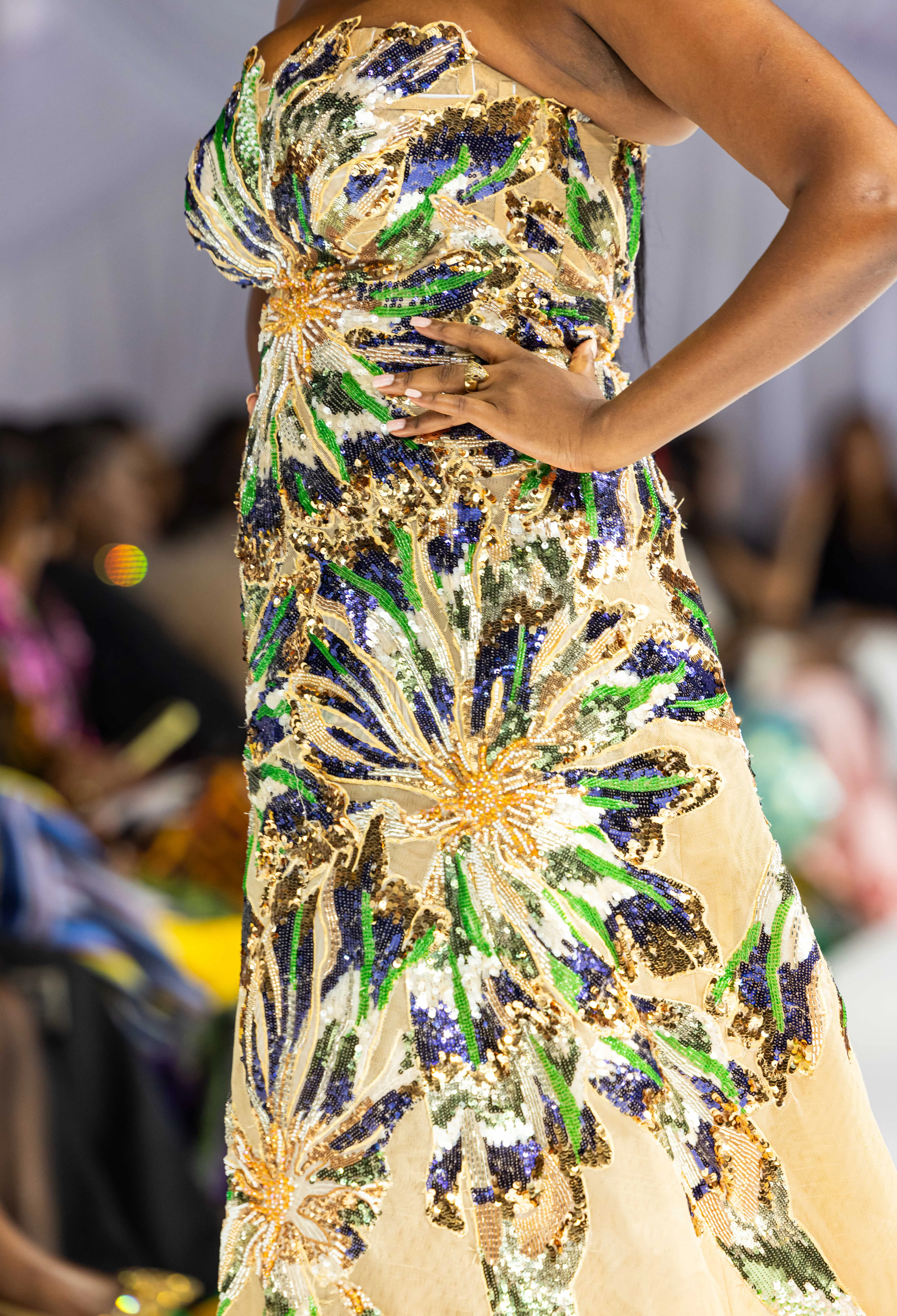 ivory floral gown view 4