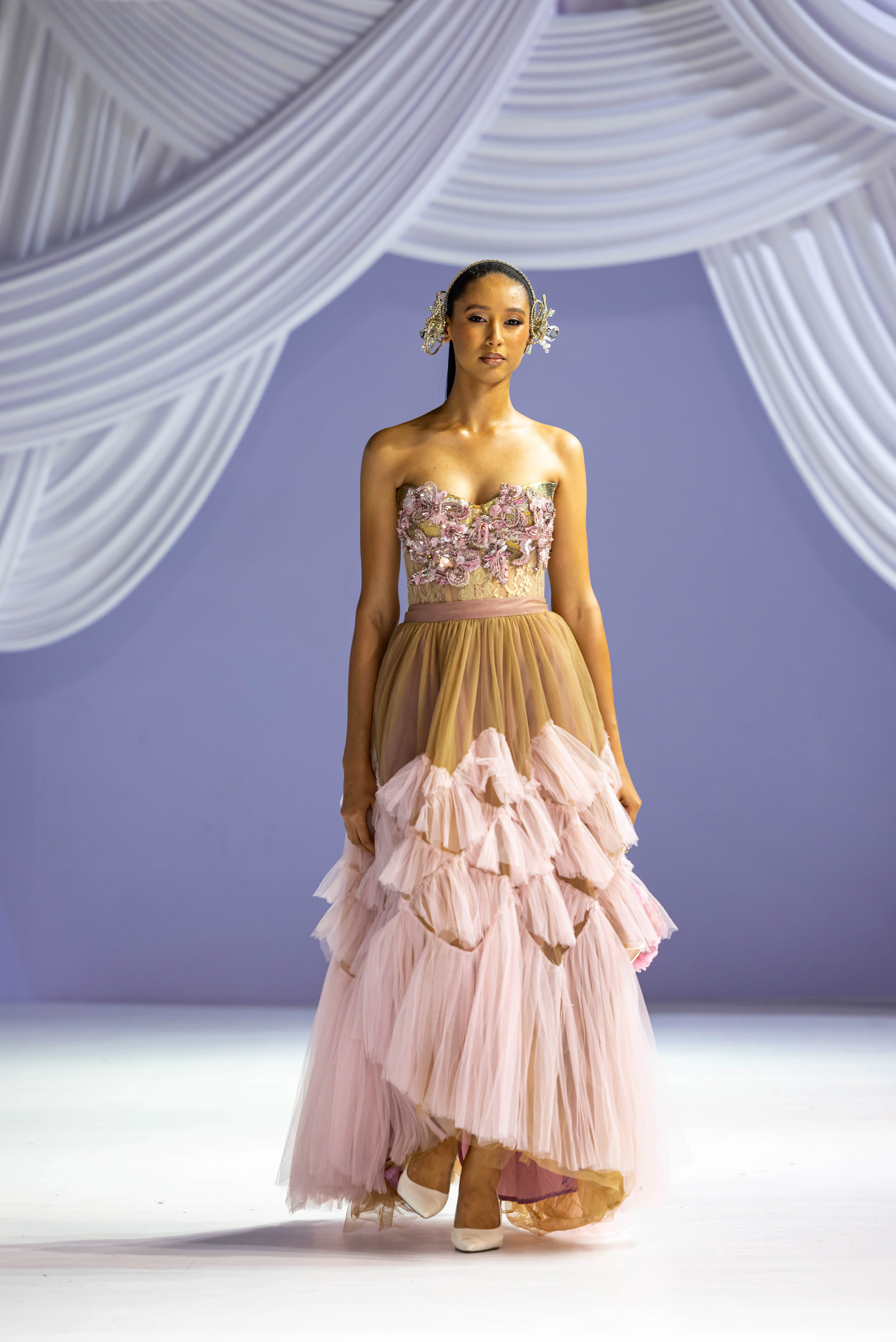 blush tulle gown