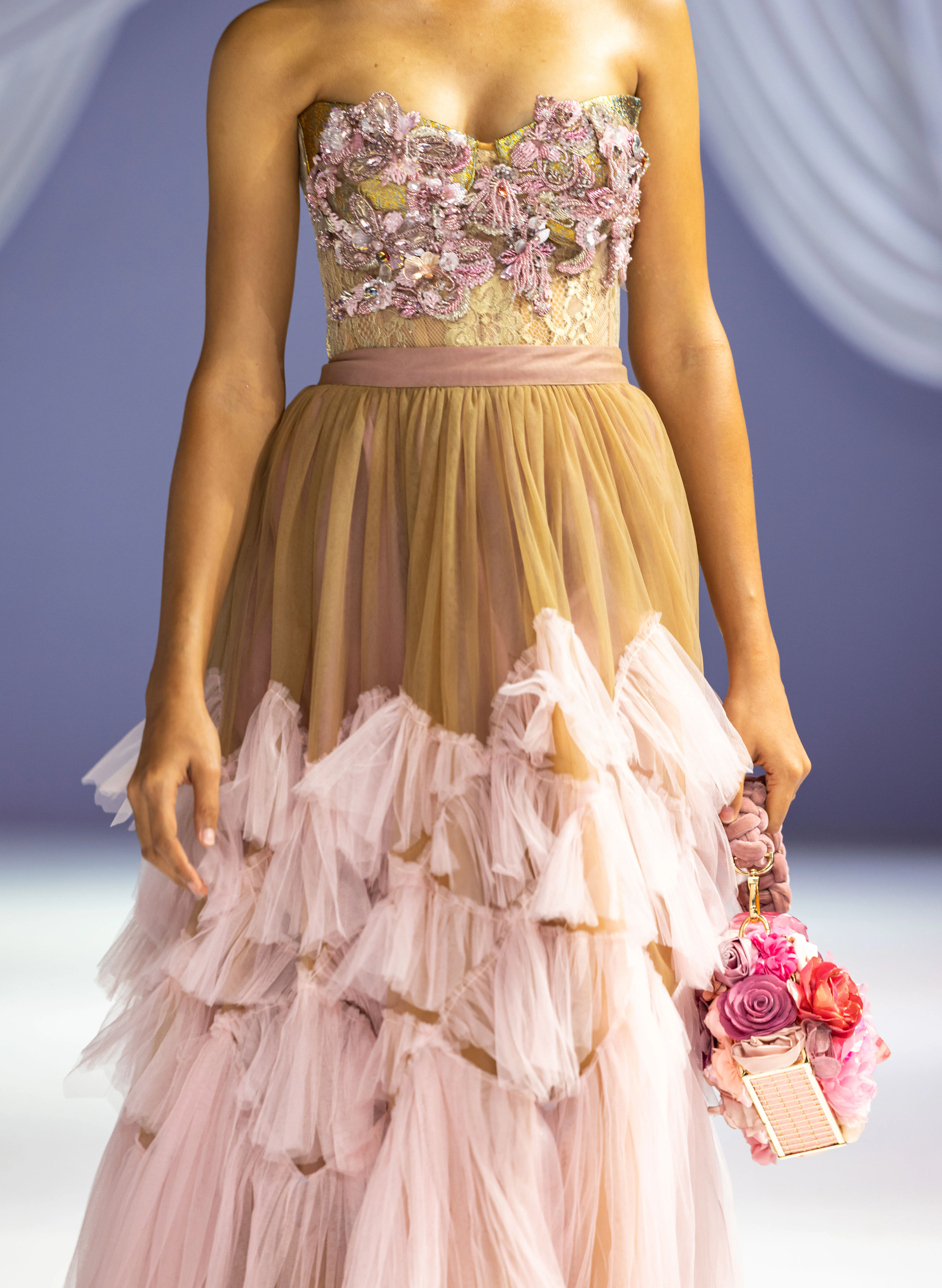 Blush couture bodice detail