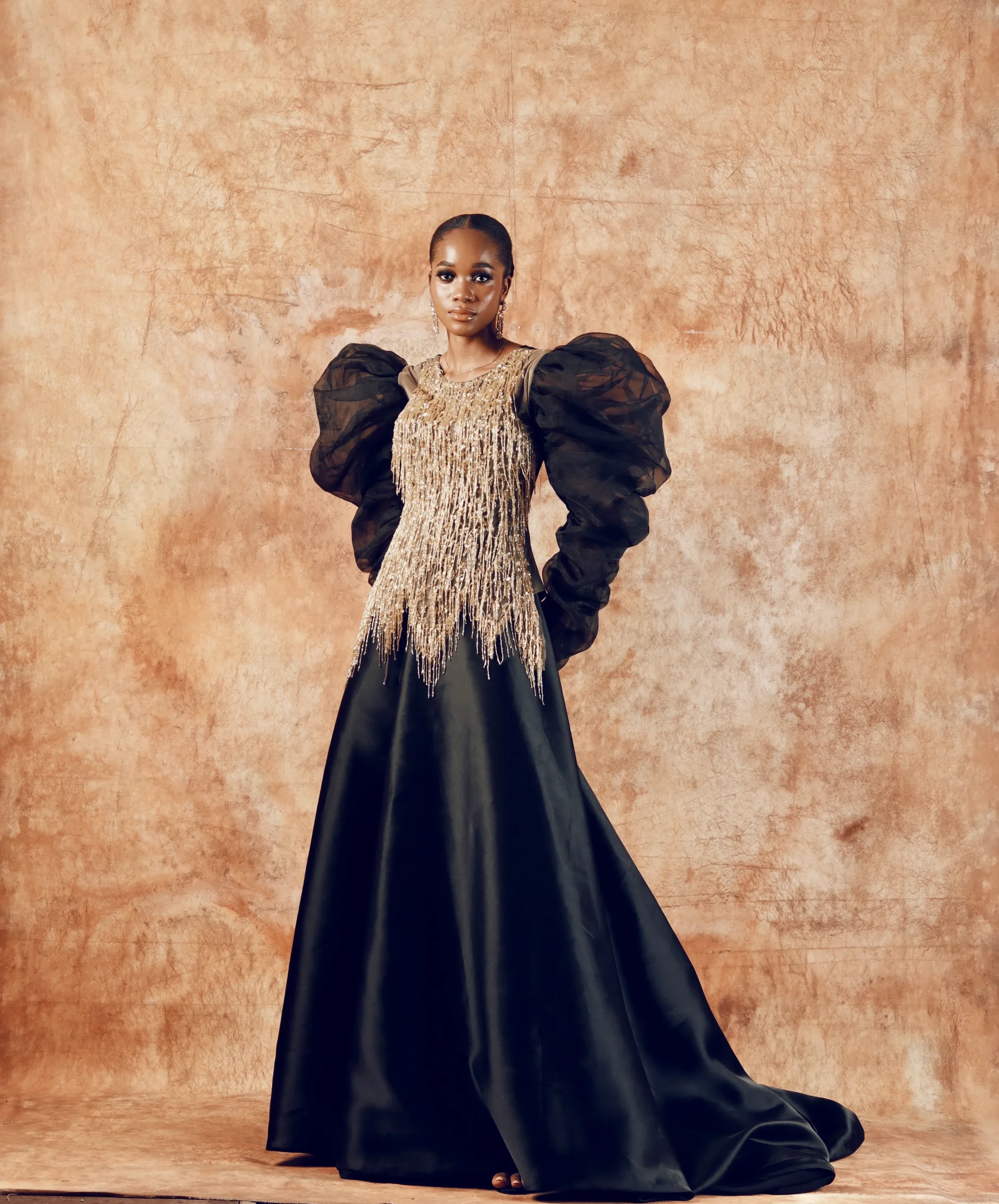 crystal-embellished gown