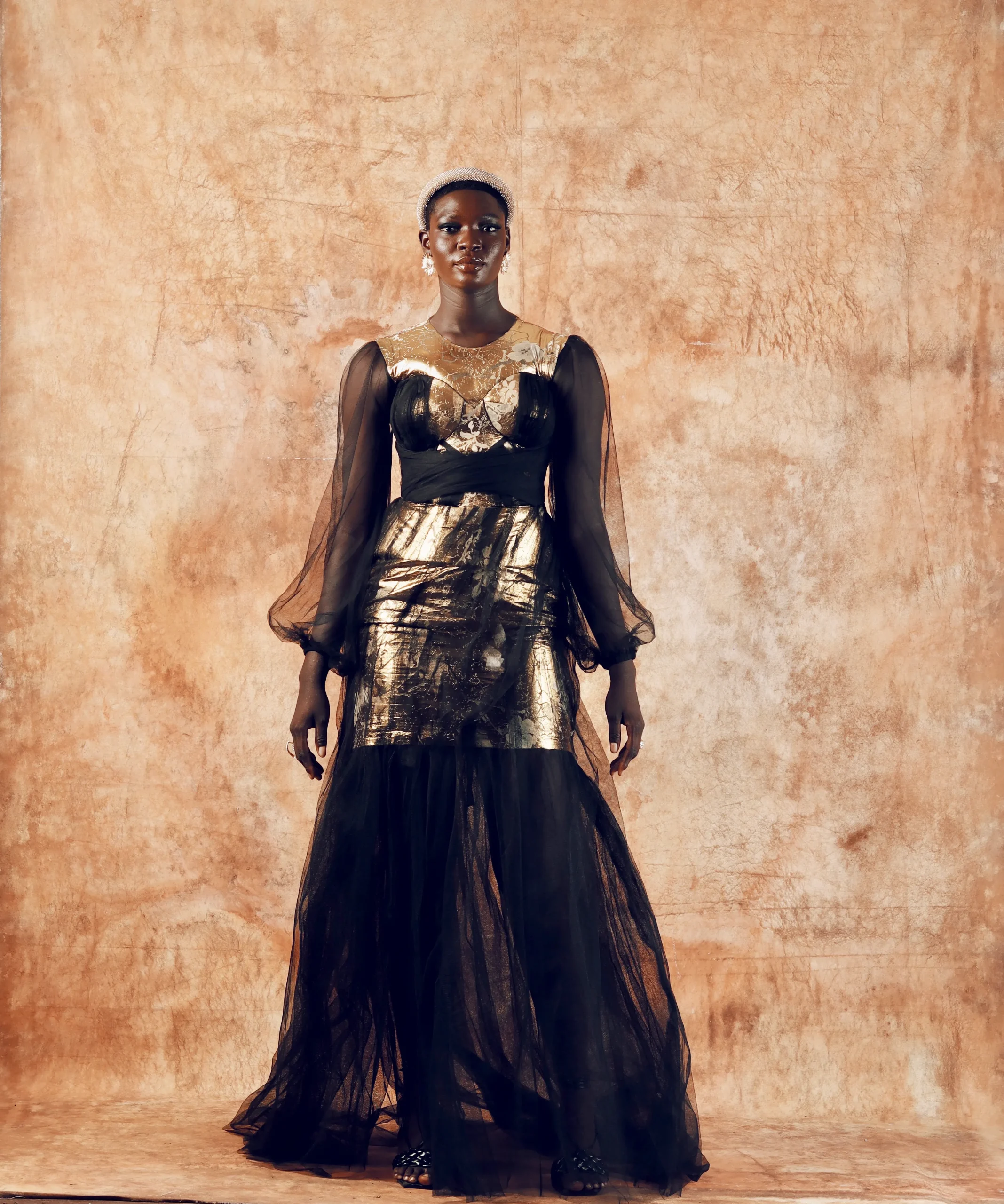 notte cold sequin gown