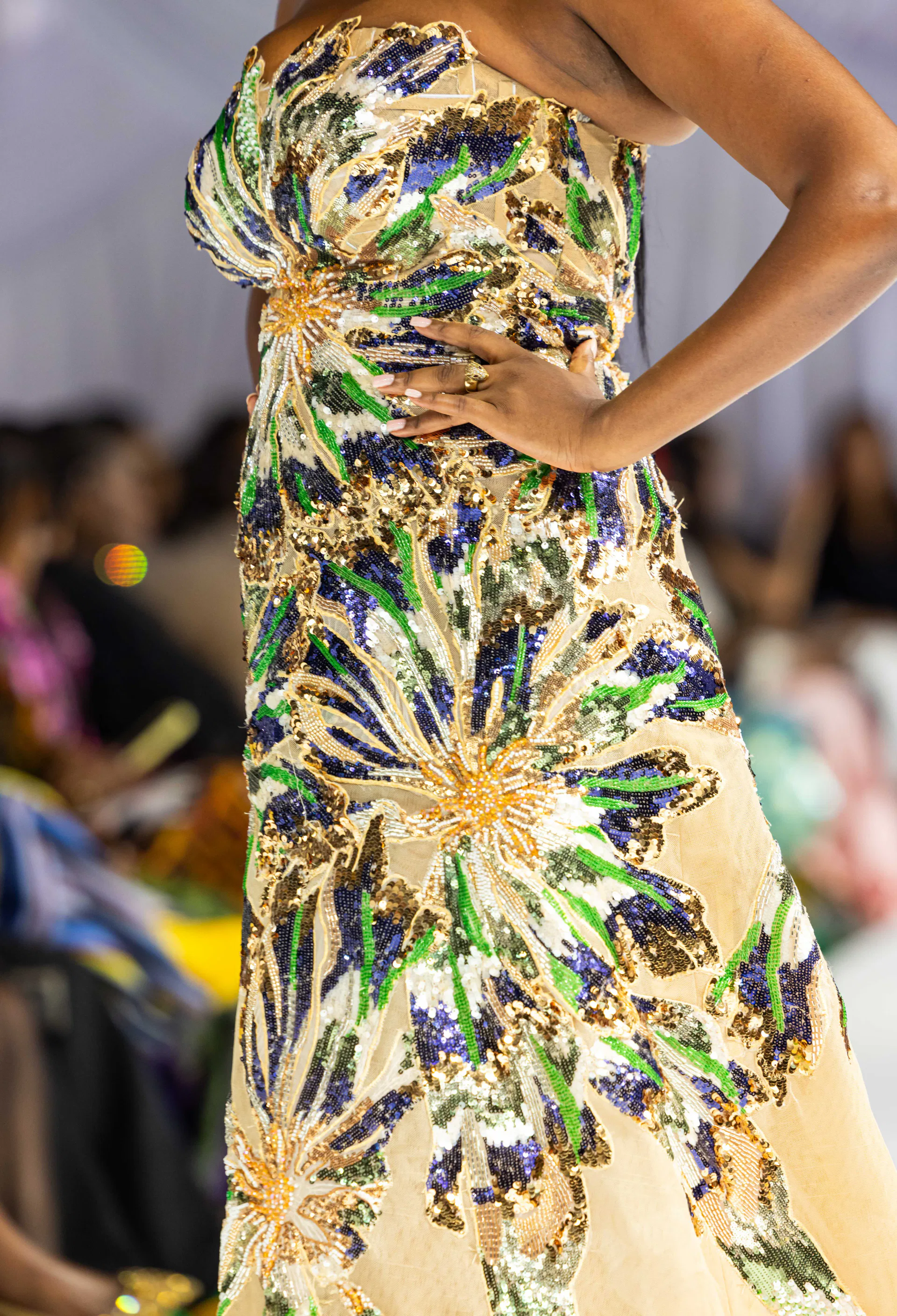 ivory floral gown view 4